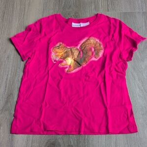No Boundaries Pink Squirrel Graphic Short Sleeve Tee